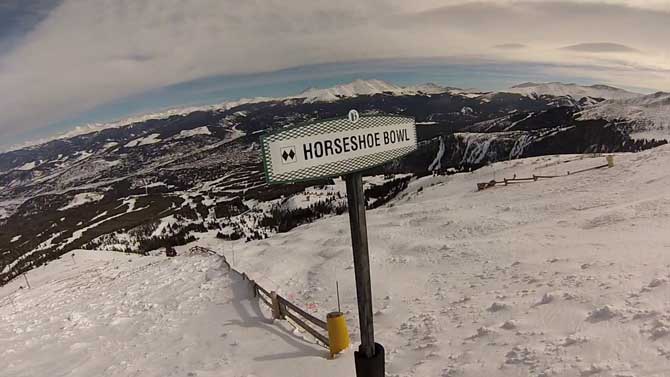 Breckenridge trail signage horseshoe bowl